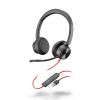 Poly Blackwire 8225 Wired USB Dual-Ear Headset with Microphone Black