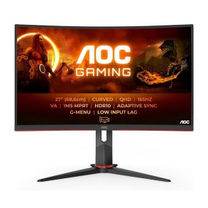 AOC CQ27G2S/BK 27" Quad HD 1440p Curved Monitor 165Hz 1ms HDMI DisplayPort Black CQ27G2S/BK