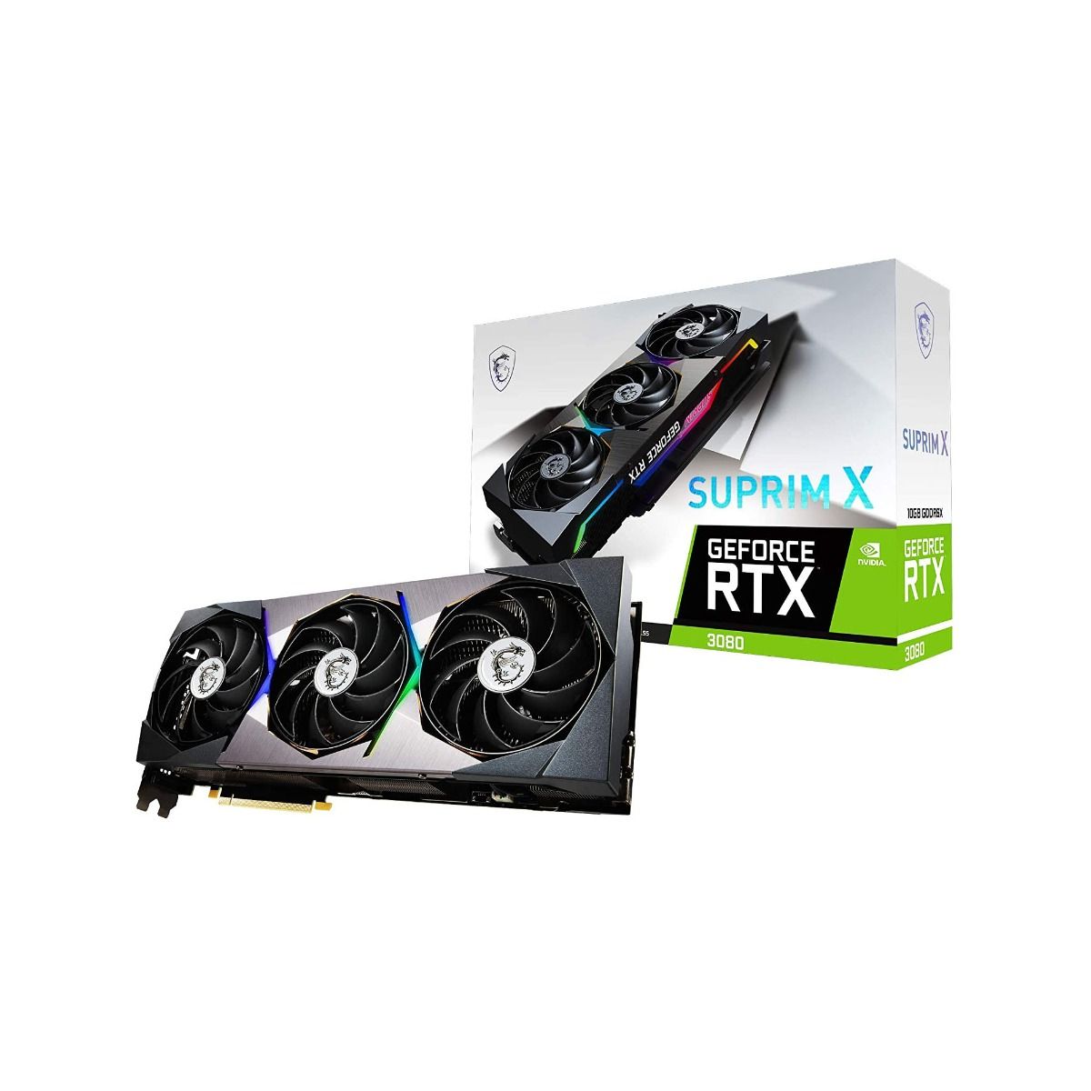 MSI NVIDIA GeForce RTX 3080 10GB SUPRIM X LHR Ampere Gaming Graphics Card