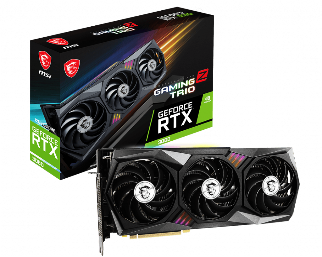 MSI NVIDIA GeForce RTX 3060 12GB GAMING Z TRIO Ampere Graphics Card