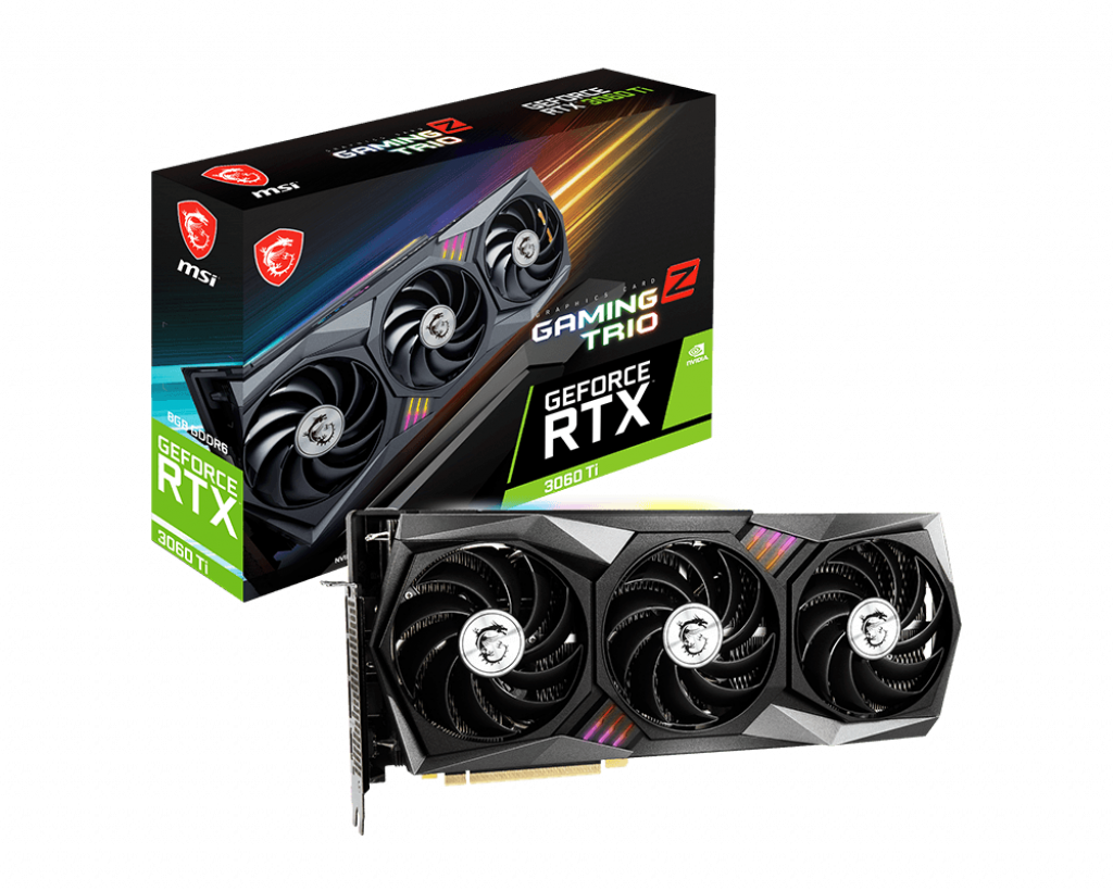 MSI NVIDIA GeForce RTX 3060 Ti 8GB GAMING Z TRIO LHR Graphics Card