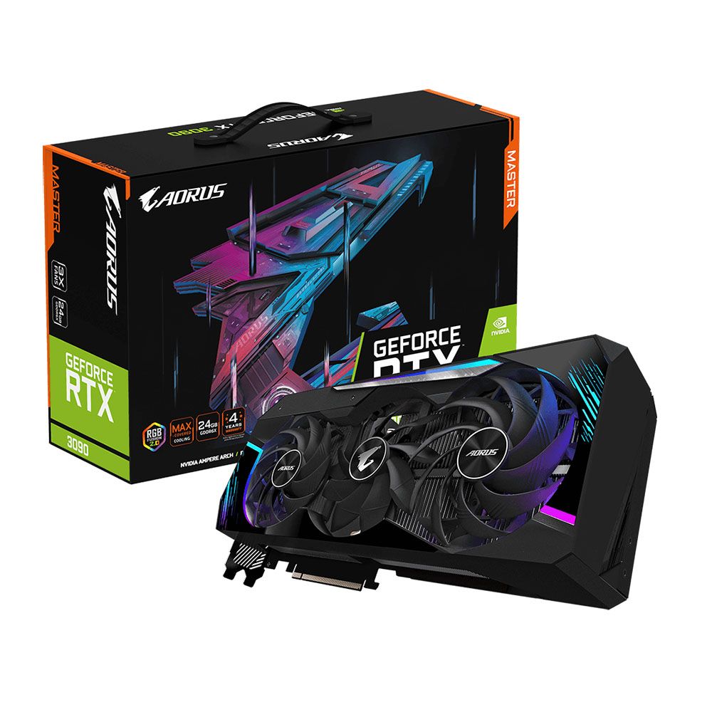 GIGABYTE GeForce RTX 3090 24 GB VRAM AORUS MASTER Professional Graphics Card