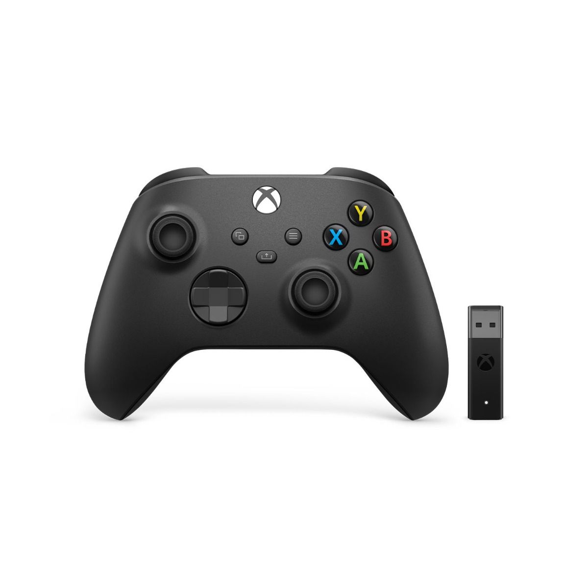 Microsoft Xbox Wireless xBox PC Controller Carbon Black With Adapter