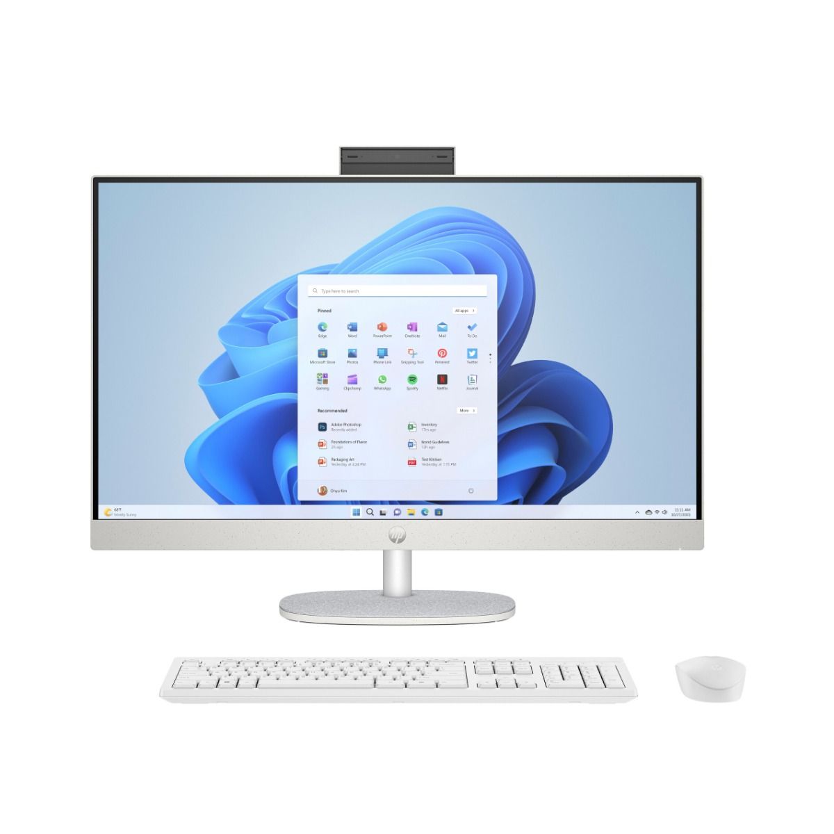 HP 27-cr0020na 27" All-in-One AMD Ryzen 7 8GB RAM 512GB SSD White