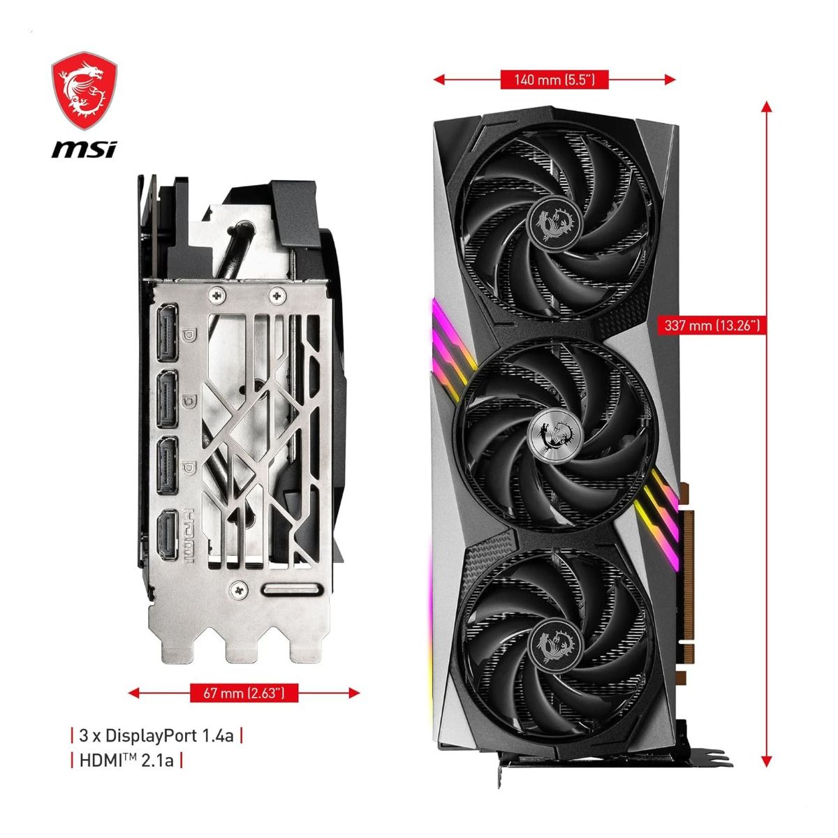 MSI RTX 4080 SUPER 16GB GDDR6X GAMING X TRIO Graphics Card RGB