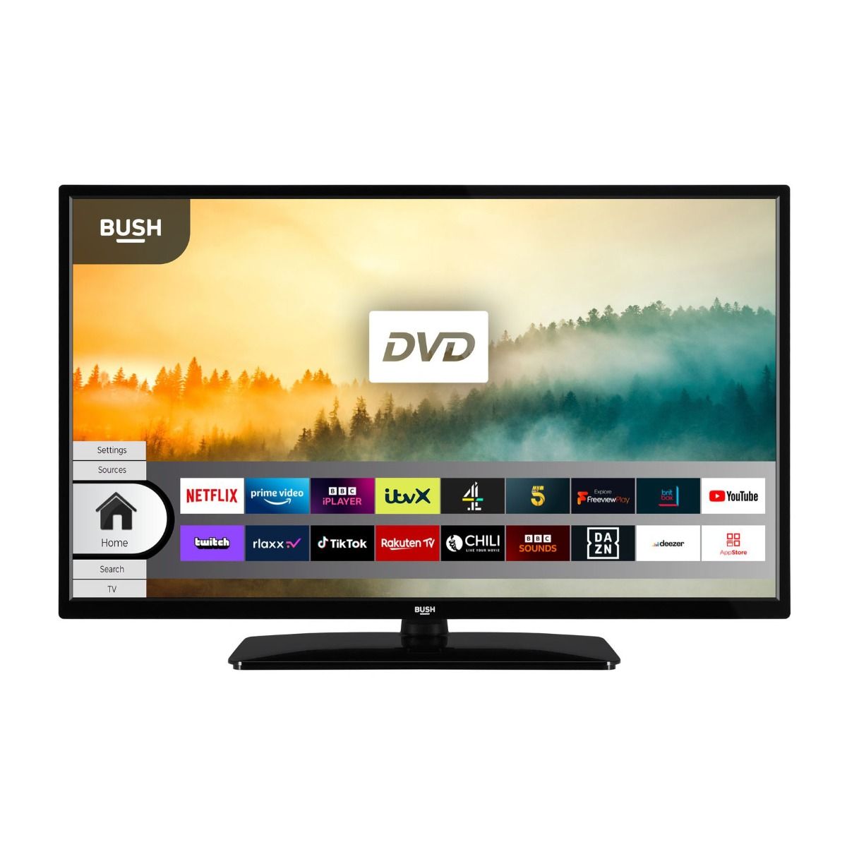 Bush 32" Full HD FHD Smart TV Television HDR DVD Combi HDMI USB Ethernet