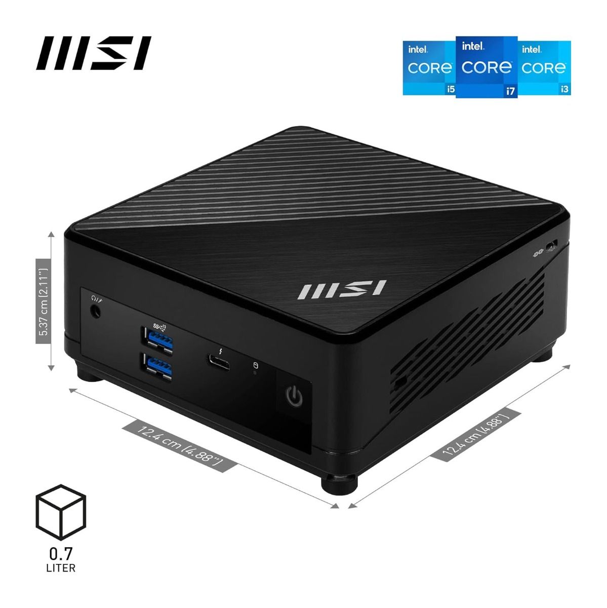 MSI Cubi 5 12M Barebone Mini PC Intel Core i3 12th Gen UHD Graphics NO RAM/SSD