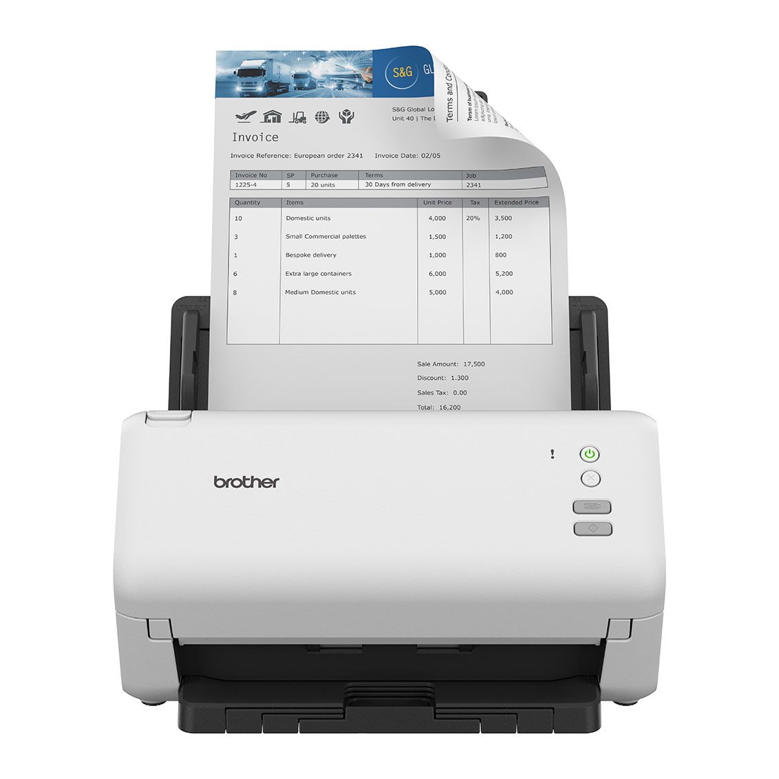 Brother ADS-4100 A4 Sheetfed Document Scanner 60 Sheet Auto Doubled Sided