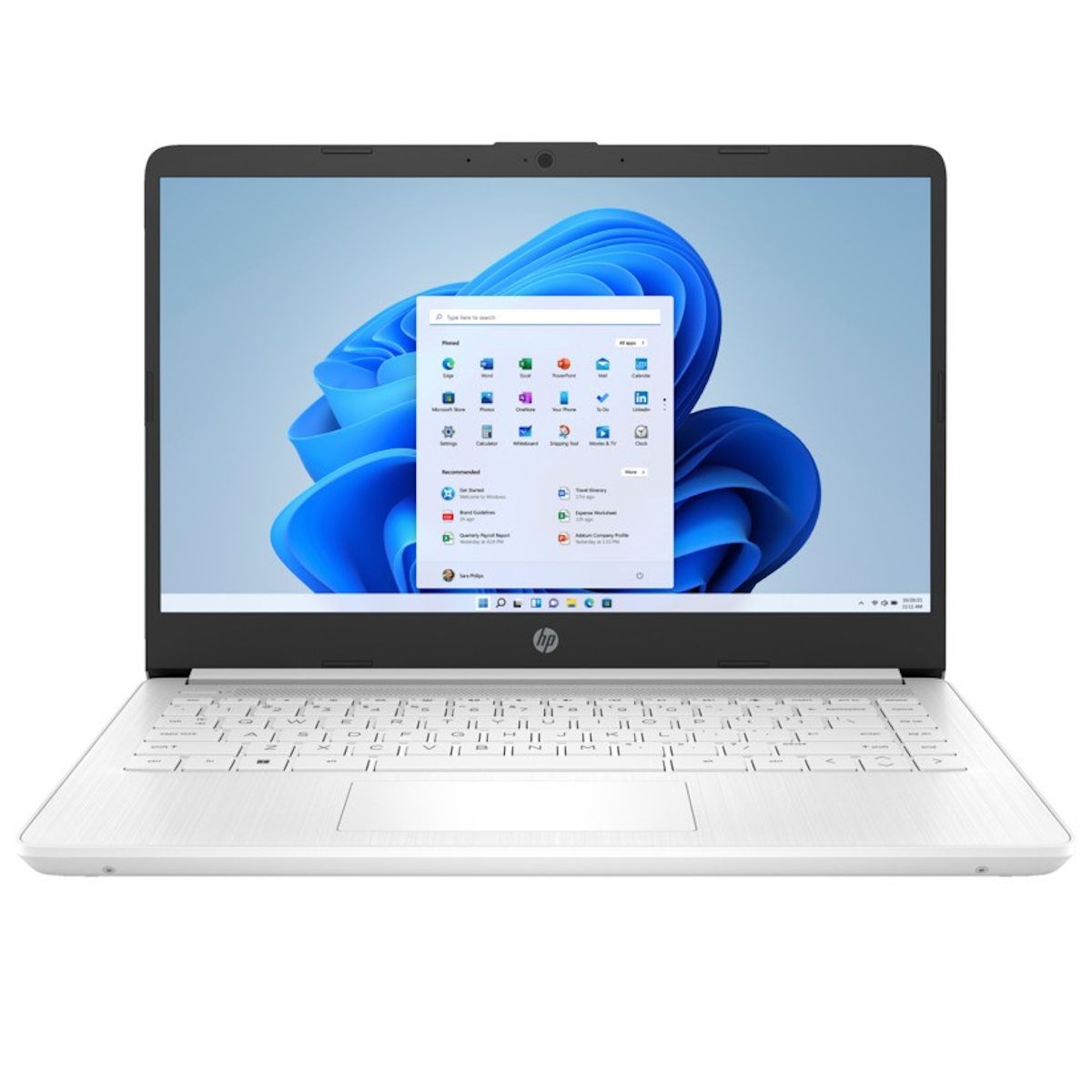 HP 14s-dq0508na 14" Laptop Intel Celeron N4120 4GB RAM 128GB SSD White