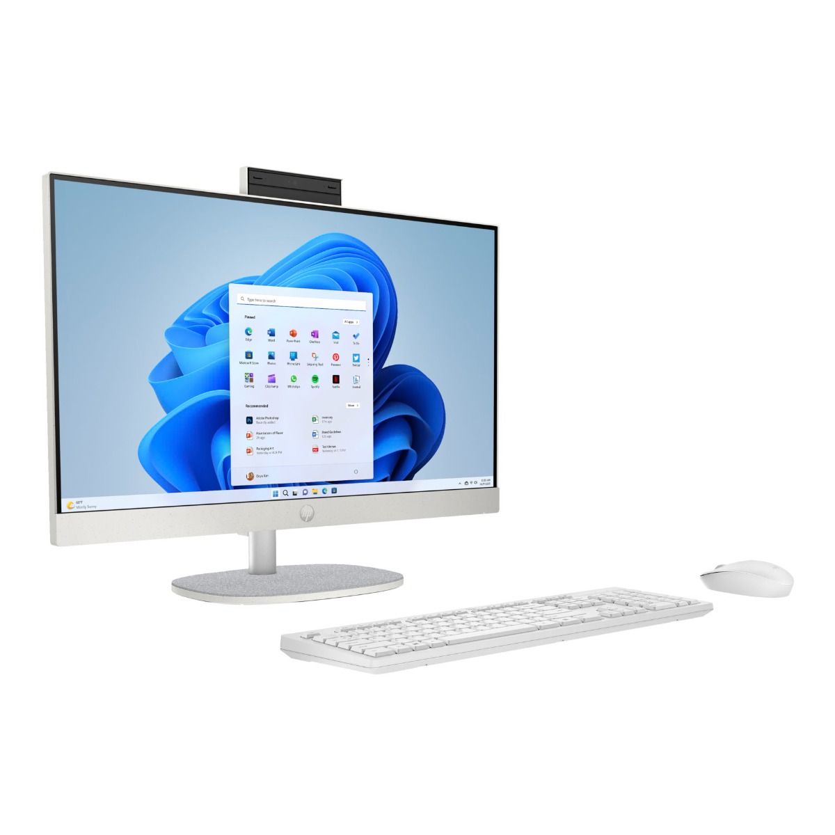 HP 24-cr0021na All-in-One 23.8" Desktop PC Intel i5 13th Gen 8GB RAM 512GB SSD White