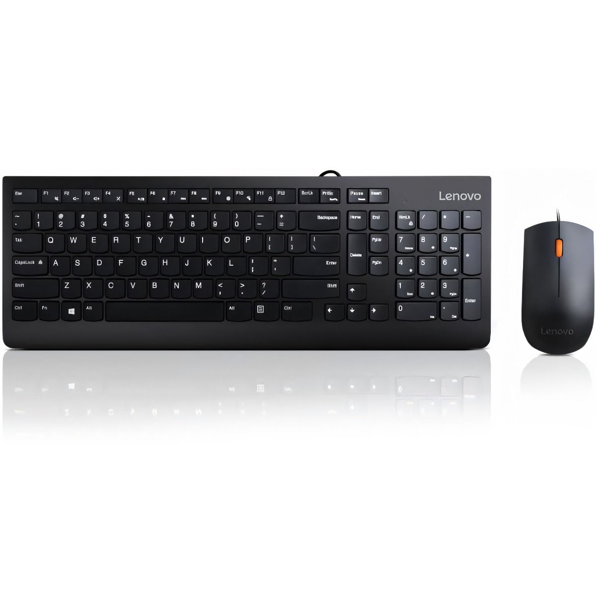 Lenovo 300 Wired USB Combo Keyboard and Mouse UK QWERTY + Num Pad