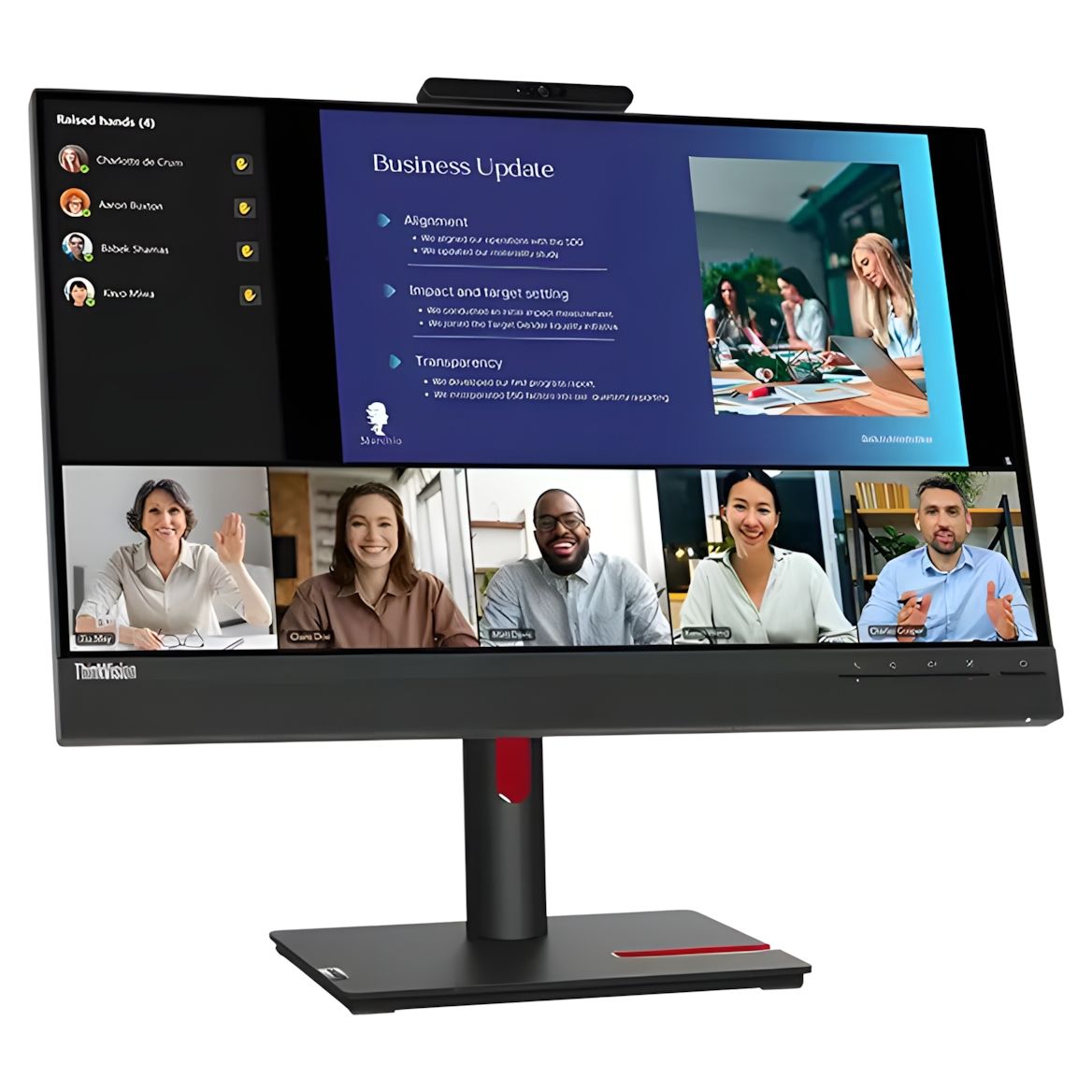 Lenovo ThinkVision T24v-30 23.8" Full HD IPS Monitor with Built in Camera & Mic