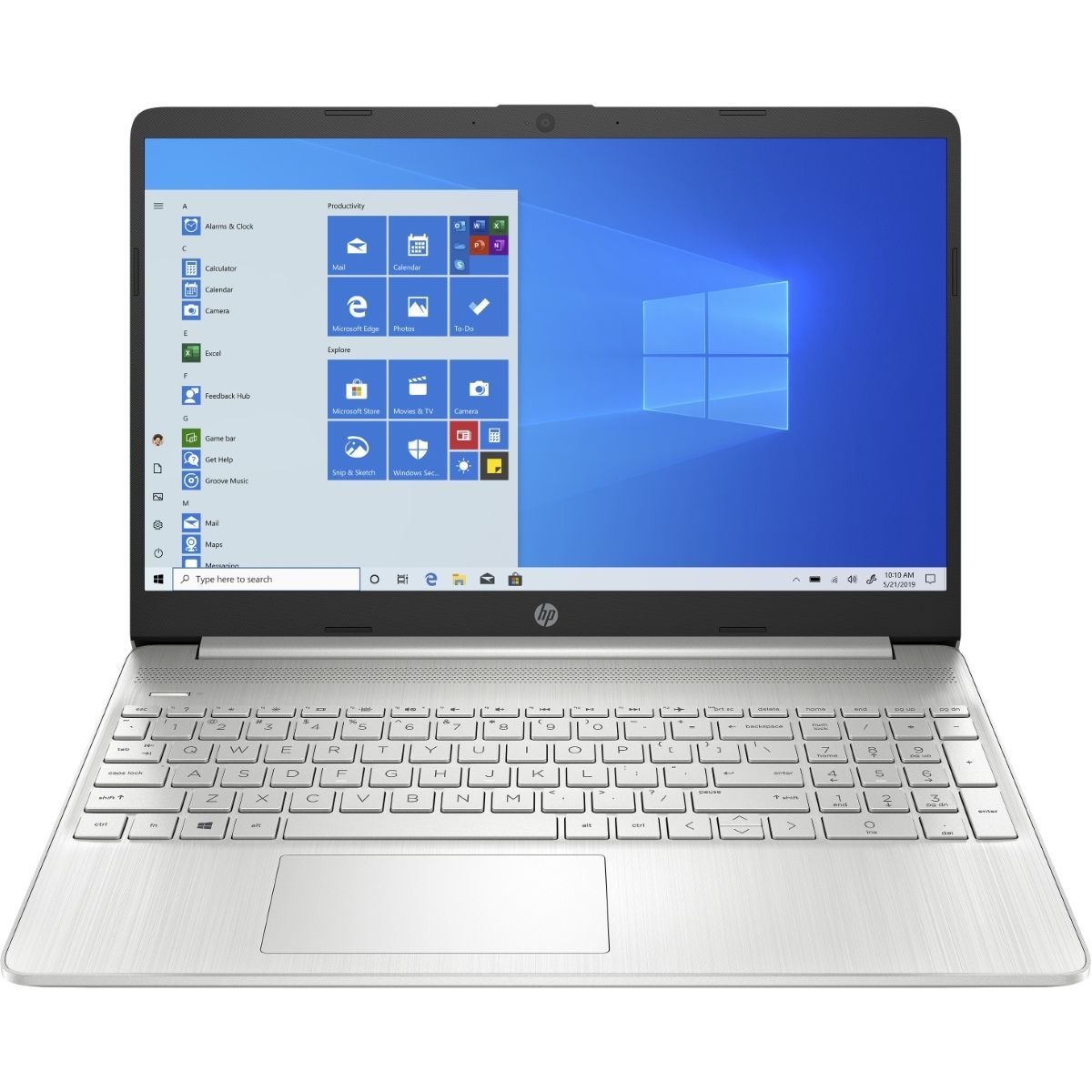 HP 15s-fq2024na 15.6" Laptop Intel Pentium Gold 4GB RAM 128GB SSD Silver