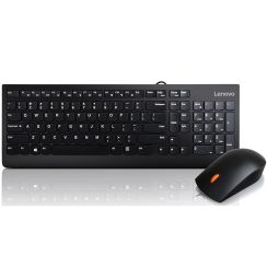 Lenovo 300 Wired USB Combo Keyboard and Mouse UK QWERTY + Num Pad GX30M39644