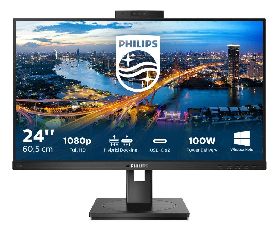 Philips B Line 243B1JH/00 23.8" Full HD IPS Display with USB Docking 75Hz 4ms