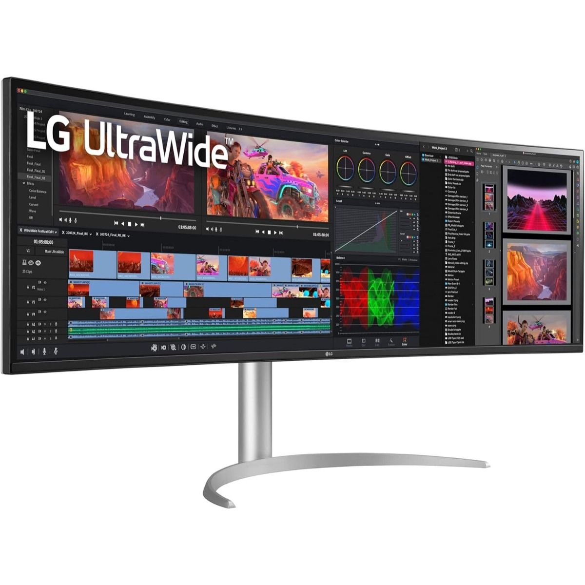 LG UltraWide 49WQ95C-W.AWK 49" UltraWide Curved Nano IPS Monitor 144Hz